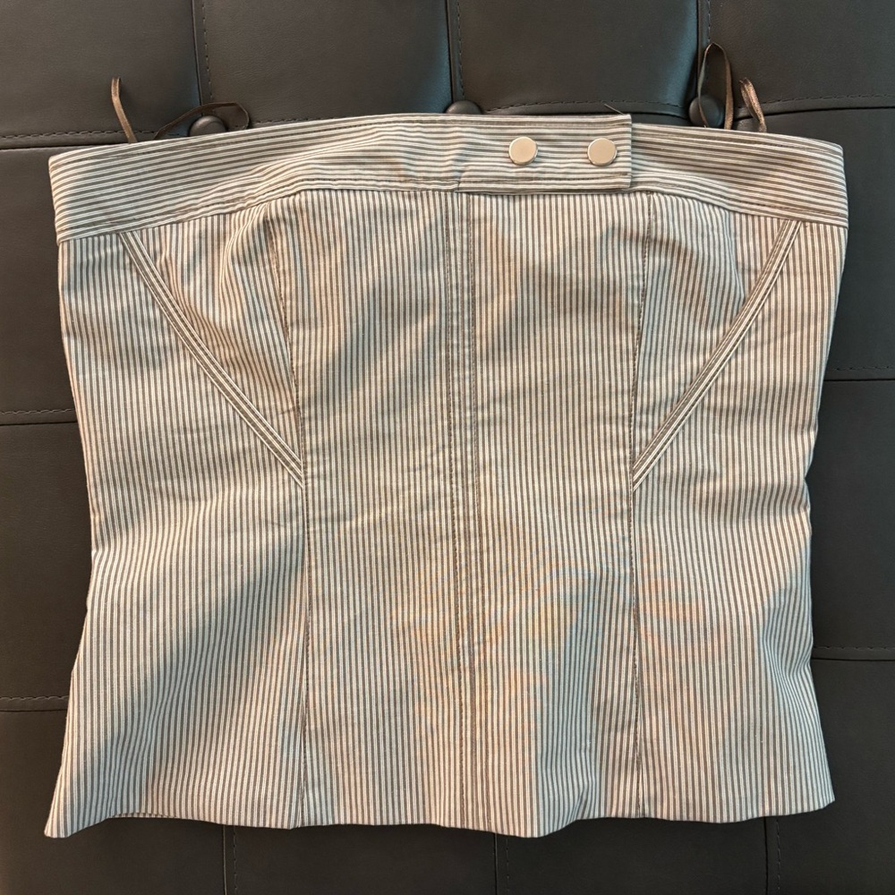 NWOT Zara Beige Striped “Corset” Top